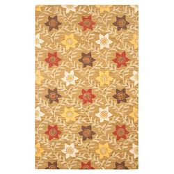 Country Brown & Gold Bubblerary Rug