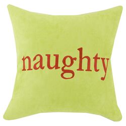 Passion Suede Naughty Pillow in Lime