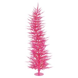 6' Clear Lit Artificial Christmas Tree in Pink