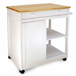 Preston Hollow Natural Top Cart in White