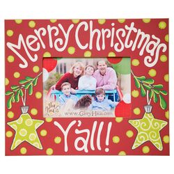 Merry Christmas Y'all with Stars Picture Frame