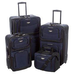 Amsterdam 4 Piece Two-Tone Travel Set in Navy