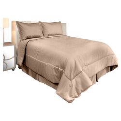 Supreme Sateen Comforter Set in Taupe