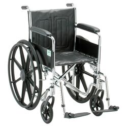 Fix Arm & Swing Away Footrest Wheelchair in Black