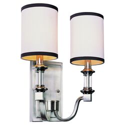 Modern Meets Traditional 2 Light Wall Sconce in Brushed Nickel