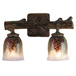 Northwoods Pinecone 2 Light Wall Sconce