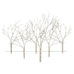Iron Werks Winter Orchard Wall Sculpture in White