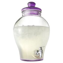 Sanford 1.6 Galon Glass Beverage Dispenser in Purple