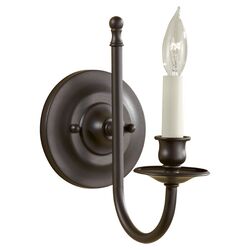 Jamestowne 1 Light Wall Sconce in Rubbed Bronze