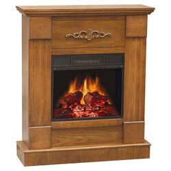Springfield Compact Electric Fireplace in Vintage Oak