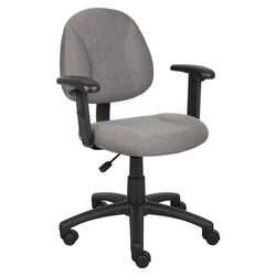 Low Back Task Chair in Gray with Arms