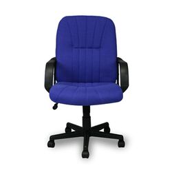 High Back Executive Office Chair in Blue with Arms