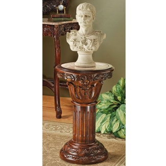 Design Toscano Imperia Inlaid Pedestal Plant Stand