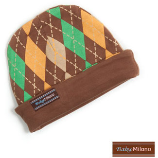 Baby Milano Argyle Hat in Brown