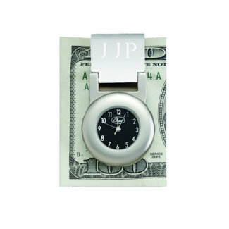 Chass "Financier" Money Clip with Clock