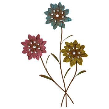 Wilco Flowers Metal Wall Decor | Wayfair
