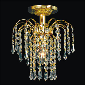Glow Lighting Cascade 1 Light Semi Flush Mount