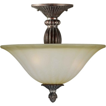 Forte Lighting 2 Light Semi Flush Mount