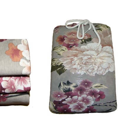 Textiles Plus Inc. Jersey Sheet Set in Floral Tanya | Wayfair