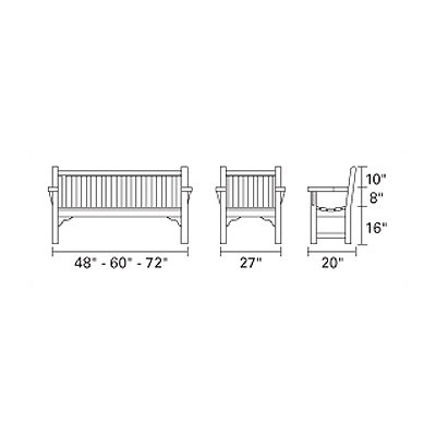 Kingsley Bate Dunbarton Teak Garden Bench