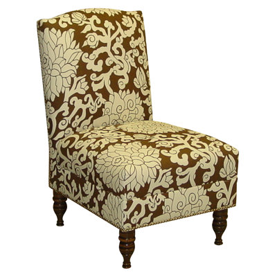 Skyline Furniture Athens Bittersweet Fabric Slipper Chair