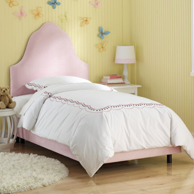 Skyline Furniture High Arc Micro-Suede Upholstered Bed