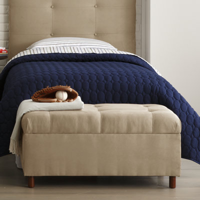 Skyline Furniture Micro-Suede Bedroom Storage Ottoman