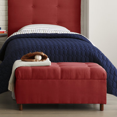 Skyline Furniture Micro-Suede Bedroom Storage Ottoman
