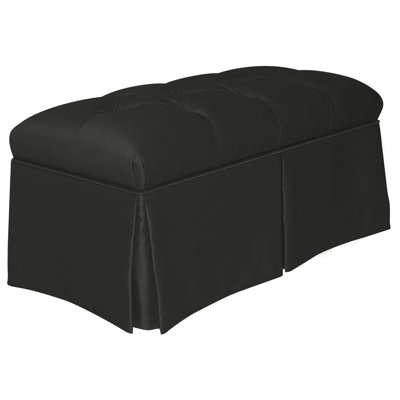Skyline Furniture Tufted Skirted Bedroom Storage Ottoman