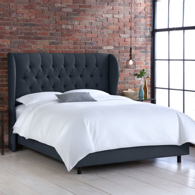 Skyline Furniture Wingback Linen Bed