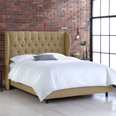 Skyline Furniture Wingback Linen Bed