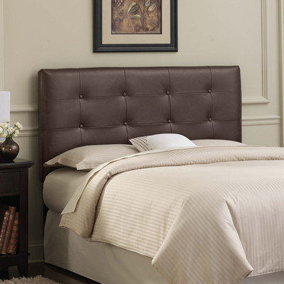 Skyline Furniture Tufted Leather Upholstered Headboard