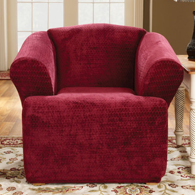 Sure-Fit Stretch Royal Diamond T-Cushion Chair Slipcover