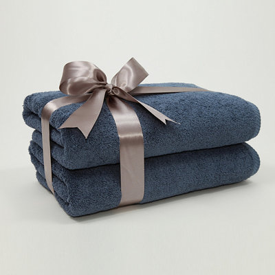 Linum Home Textiles Luxury Hotel & Spa Collection 100% Turkish Cotton Soft Twist Bath Towels (Set of 2)