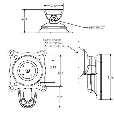 Chief Manufacturing Small Pitch/Pivot Wall Mount for 10" - 32" TVs