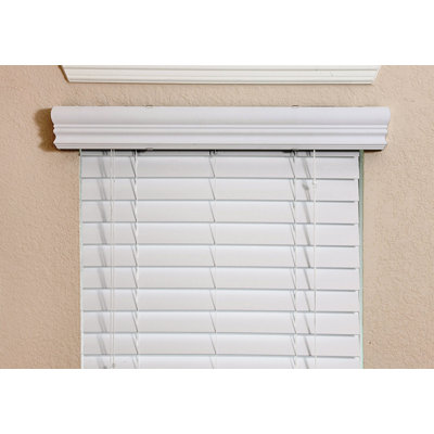 Fauxwood Impressions 2" Faux Wood Blind in White - 84" L