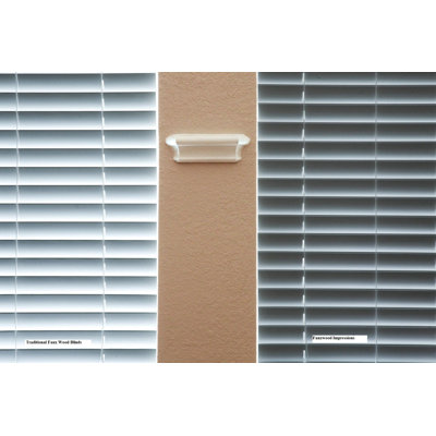 Fauxwood Impressions 2" Faux Wood Blind in White - 84" L