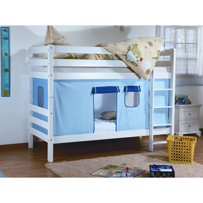 Relita Etagenbett "Alex" mit Vorhang - Blau / Delfin