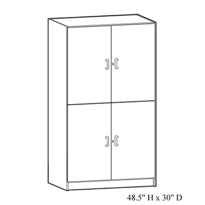 Ironwood Solid HPL Door Music Storage: 2 Equal Compartments