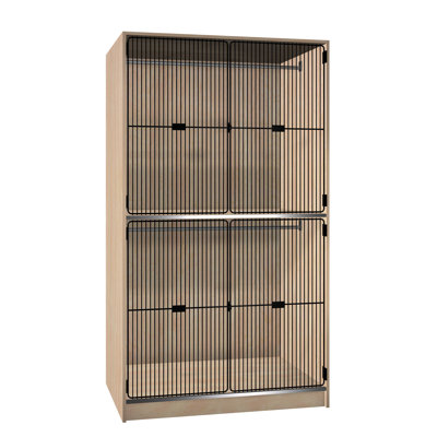 Ironwood Solid Grill Door Music Storage: 2 Equal Compartments