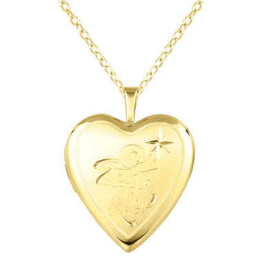 Angel Heart-Shaped Locket Necklace
