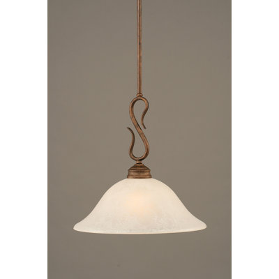 Toltec Lighting Swan 1 Light Mini Pendant