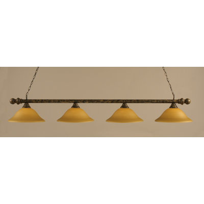 Toltec Lighting Round 4 Light Billiard Pendant