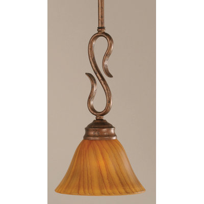 Toltec Lighting Swan 1 Light Mini Pendant