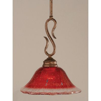 Toltec Lighting Swan 1 Light Mini Pendant