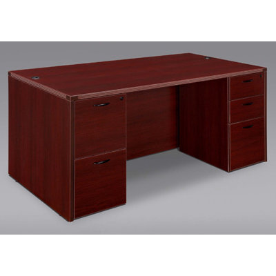 DMI Office Furniture Fairplex Executive Desk with Grommet Holes