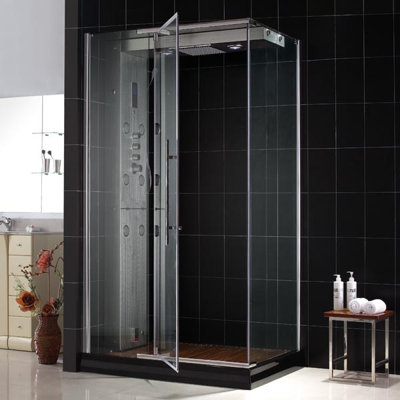 Dreamline Majestic Pivot Door Steam Shower Enclosure with Majestic Base