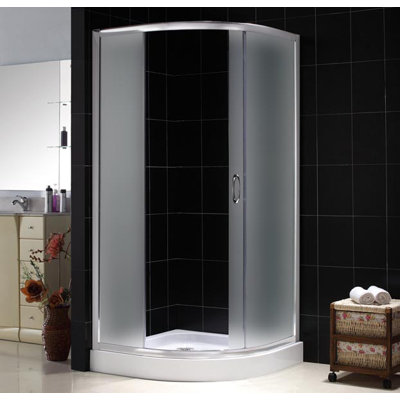 Dreamline Sparkle Sliding Door Shower Enclosure with Base and Backwall