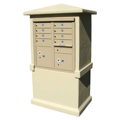 Qualarc Stucco Tall Pedestal CBU Column Mailbox Center Column