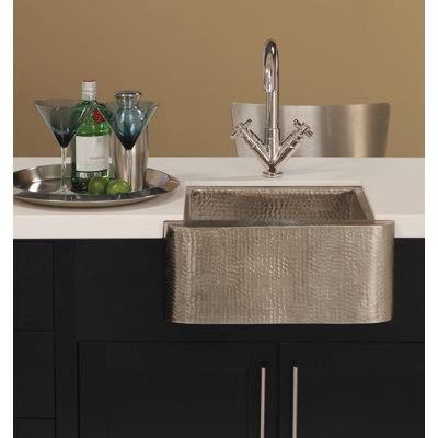 Native Trails, Inc. Cabana Hand Hammered Copper Apron Front Bar Sink